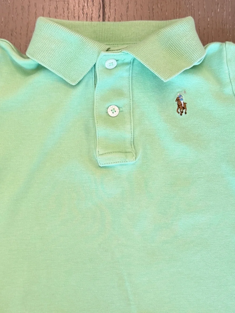 Ralph Lauren Baby Boys Preppy Mint Green Soft Cotton Polo Shirt • Size 12M